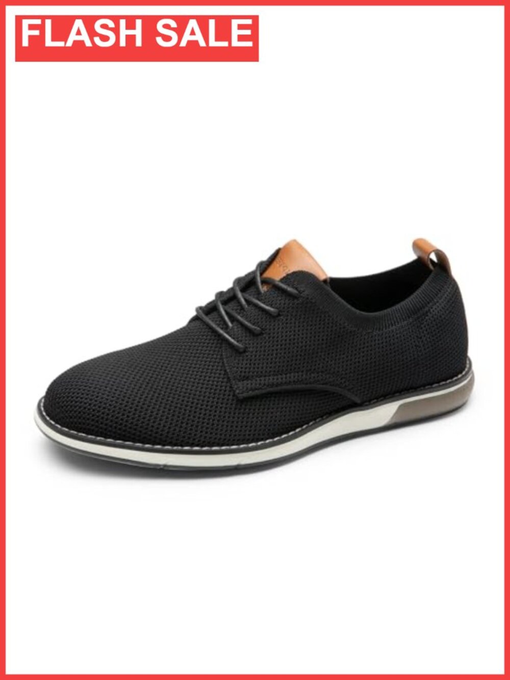 Men's Oxfords Breathable Knit Dress Shoes Lace-Up Comfort Casual